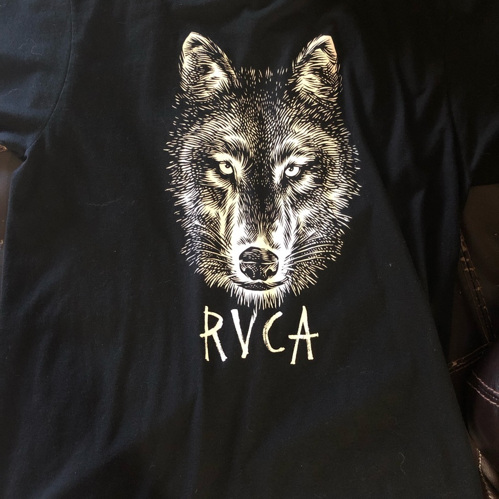 RVCA Ben Horton Wolf Head shirt Large